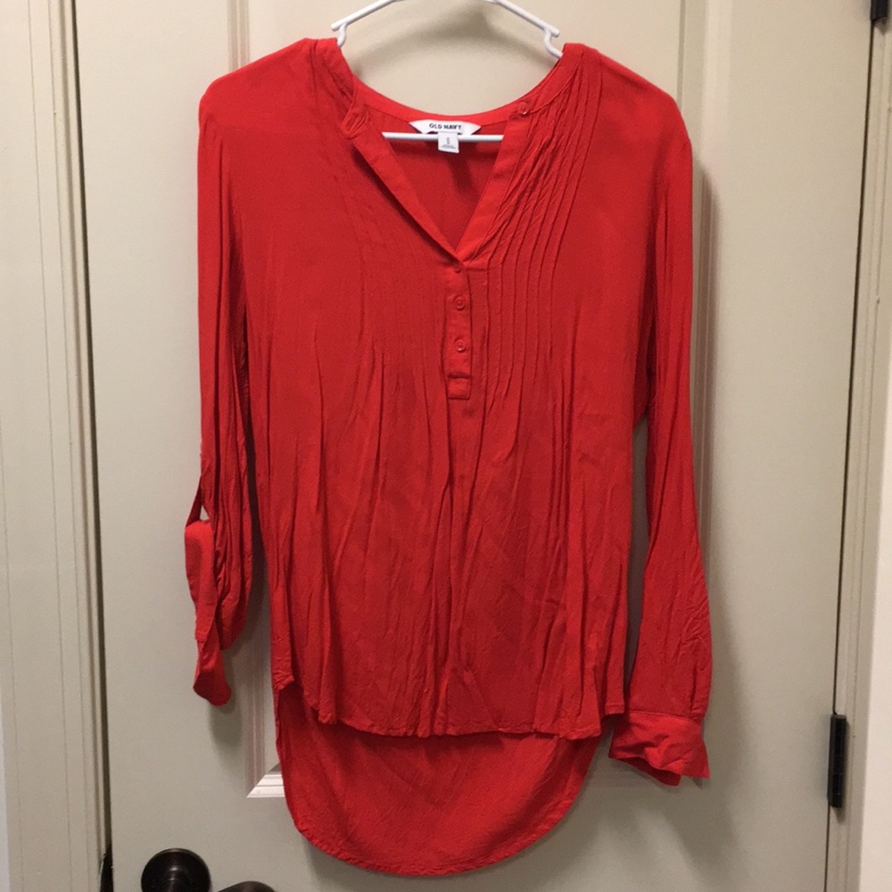 Red flowy tunic